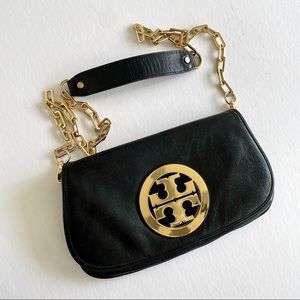 (SOLD ⛔️) Tory Burch Leather & Gold Handbag